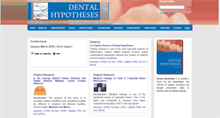 Desktop Screenshot of dentalhypotheses.com